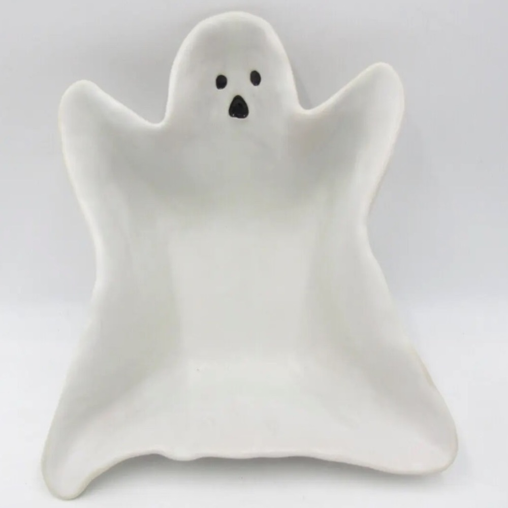 Pottery Barn Ghost Shaped Stoneware 2 pieces Bowl New without box